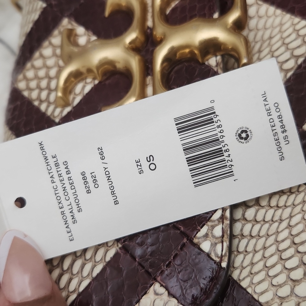 SOLD LIMITED Tory Burch Eleanor Snakeskin Crossbody Camera Bag - Picture 3 of 17